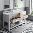 thumbnail image 5 of Water Creation Madalyn 60" Wood Double Bathroom Vanity in Pure White & Chrome, 5 of 7