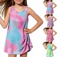 thumbnail image 2 of Girl Swimsuit Coverup Shorts Ruffled Styles Tropical Stretchy Rash Guard Criss Cross One Piece Swimsuits Wrap Tie Back Bathing Suit 9-16y, 2 of 4