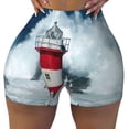 thumbnail image 2 of Balery Circular Lighthouse Pantalones cortos de entrenamiento estampados para mujer, sin costuras, ajustados, para gimnasio, yoga, correr, deportes, ejercicio activo, fitness.-XX-Large, 2 of 8