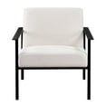 thumbnail image 3 of Milano Polyester Oatmeal Cream Stationary Black Metal Accent Chair, 3 of 8