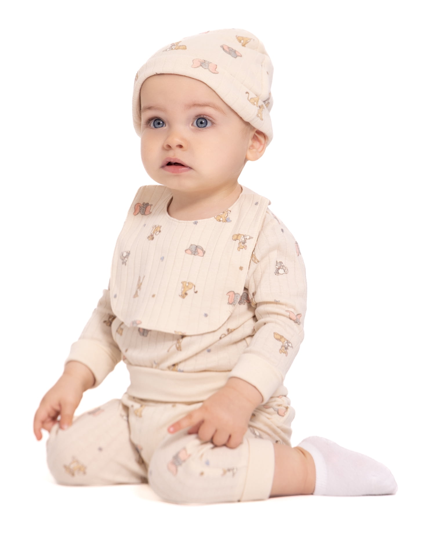 Disney Classics Unisex Baby Allover Print Take Me Home Layette Outfit Set, 4-Piece, Sizes Preemie-6/9M