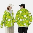 thumbnail image 4 of Pofeuu Green Apple Print Sun Protection Outdoor Lightweight Full Zip UV Cooling Hoodie Long Sleeve Summer Clothing for Outdoor Hiking-XX-Large, 4 of 7