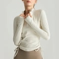 thumbnail image 2 of Camiseta deportiva de manga larga con media cremallera, ropa de ejercicio para mujer, correr, Fitness, camisa de Yoga de secado rápido, ropa deportiva para mujer, 2 of 5