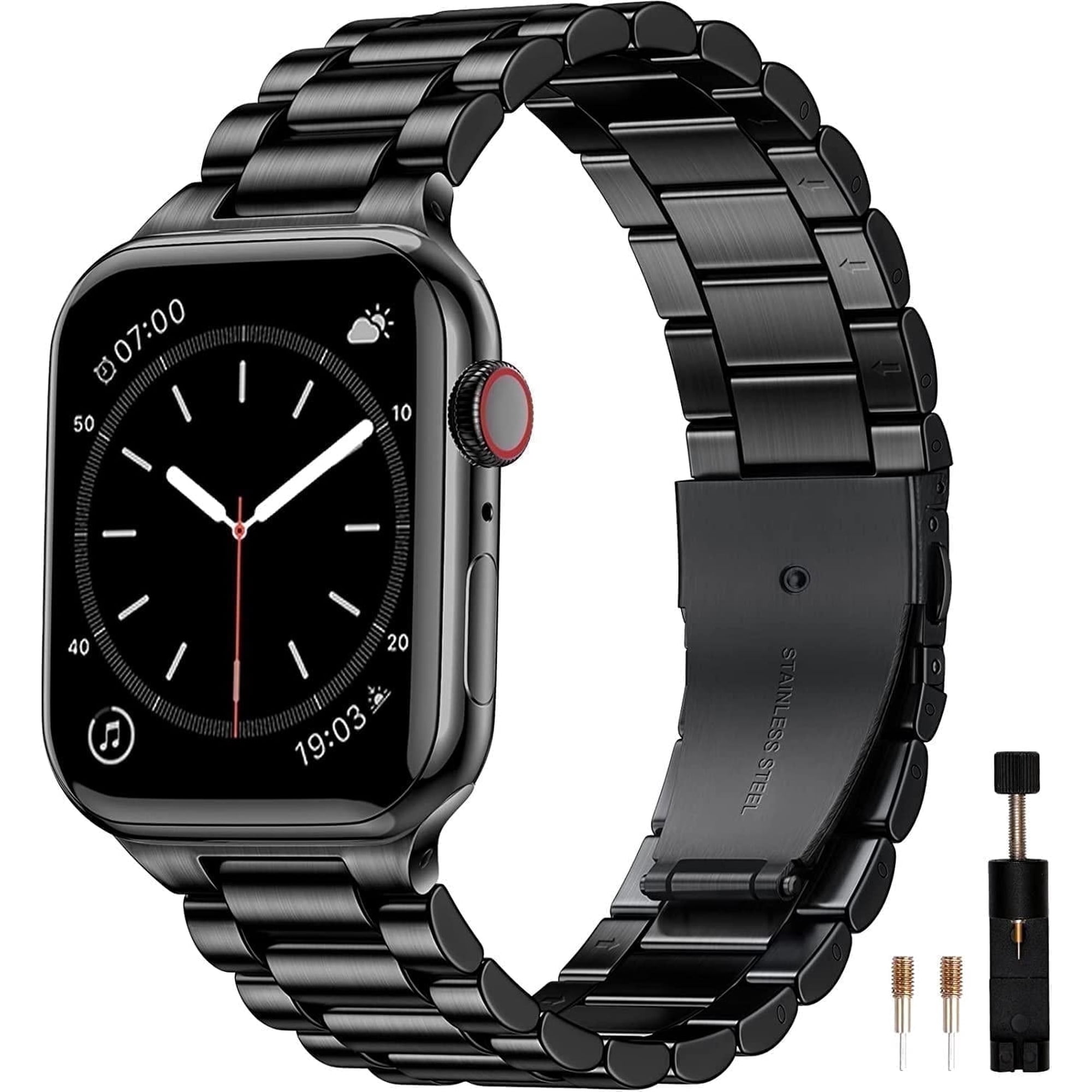 Comvin Metal Fits For Apple Watch Bands 46mm 45mm 49mm 42mm 44mm for Men Women, Stainless Steel Straps Compatible With iWatch Ultra Series 11 10 9 8 7 6 5 4 3 SE