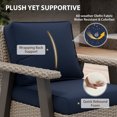 thumbnail image 6 of COOS BAY Rustic Hideaway 4 PCS Outdoor Swivel Rocker, Patio Wicker Rocking Chair for Patio, Outdoor Balcony, Beige/Dark Blue, 6 of 10