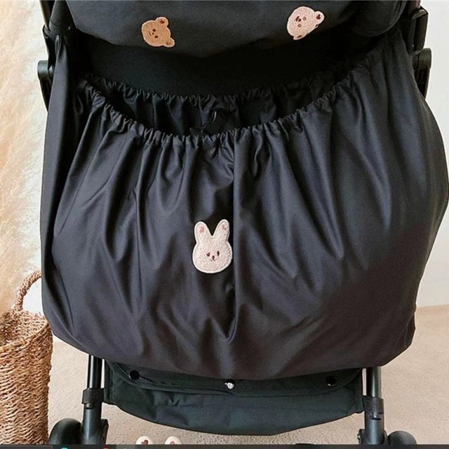 Sac de Rangement pour Poussette pour Bébé à Motif d'Animaux de Dessin Animé, Grande Capacité, Sac de Rangement Multifonction pour Poussette, Sac Suspendu pour Coussin à Couches