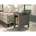 thumbnail image 2 of Leo & Lacey Traditional Wood Side Table with Charger in Gray, 2 of 5