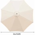 thumbnail image 2 of Parasol Replacement Cover, 8 Ribs, 3m, Waterproof, Anti-UV, Replacement Fabric, Beige-tfrf, 2 of 5
