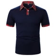 thumbnail image 1 of DPTALR Men's Spring And Summer Leisure Patchwork Shirt With Lapel Short Sleeves, 1 of 9