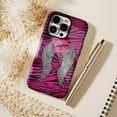 thumbnail image 6 of Edgy Zebra Print Wings Lips Phone Case for Trendy Girls & Party Lovers, Sparkling Rhinestone & Durable Design, Compatible with iPhone 11/12/13/14/15/16 (Pro Max/Plus), 6 of 9