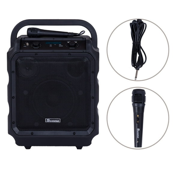 Costway Suono Portable 8" PA System Rechargeable Battery 300W RMS Power Active Speaker