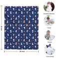 thumbnail image 4 of Dark Blue Christmas Dog and Snowman Pattern Blanket,Comfortable Soft Flannel Throw Blanket,All Season,Warm Lightweight Blankets for Sofa Bed Couch Living Room Chair,30"x40", 4 of 4