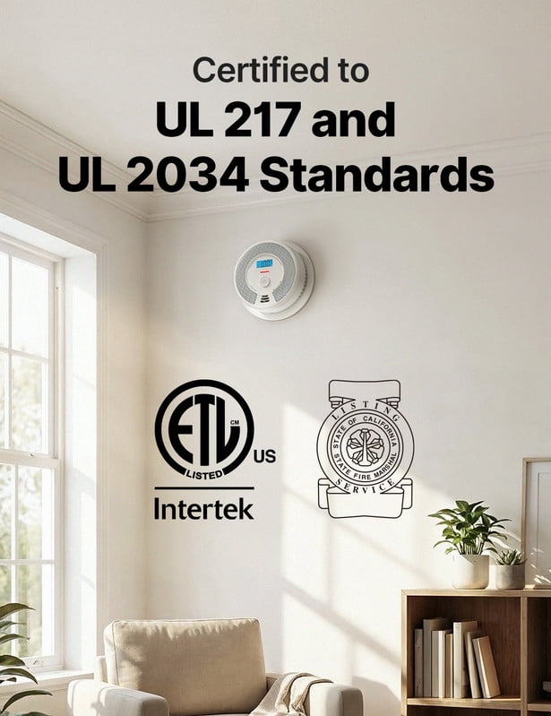 X-Sense Wireless Smoke Detector Carbon Monoxide Detector Combo 10