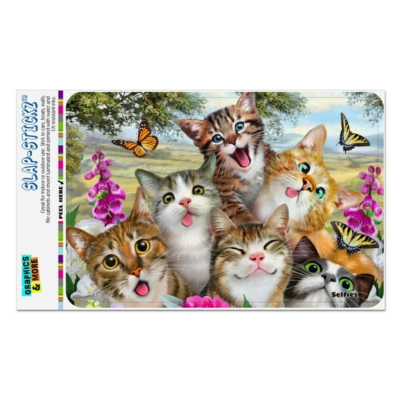 Cats and Butterflies Selfie Home Business Office Sign