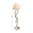 thumbnail image 4 of DecMode 63" Twisted Rope Brown Floor Lamp with Cream Fabric Shade, 4 of 16