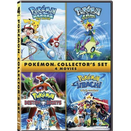 Pokemon Collector's Set: Pokemon 4Ever / Pokemon Heroes / Pokemon Destiny Deoxys / Pokemon Jirachi: Wish Maker (Pokemon Best Wishes Until We Meet Again)