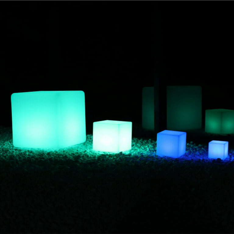 Cube lumineux CUBE en polyéthylène blanc - Led's Run