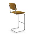 thumbnail image 4 of Pemberly Row Modern Velvet Bar Height Stool (Set of 2) in Gold, 4 of 5