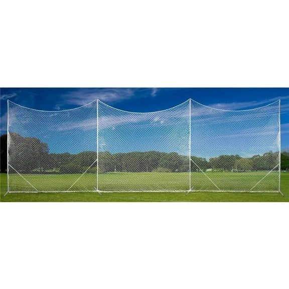 Champion Sports Lacrosse Backstop Net: Ball Barrier for Training, Practice and Drills - Field Organizer for Stray Balls, White