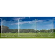 Champion Sports Lacrosse Backstop Net: Ball Barrier for Training, Practice and Drills - Field Organizer for Stray Balls, White