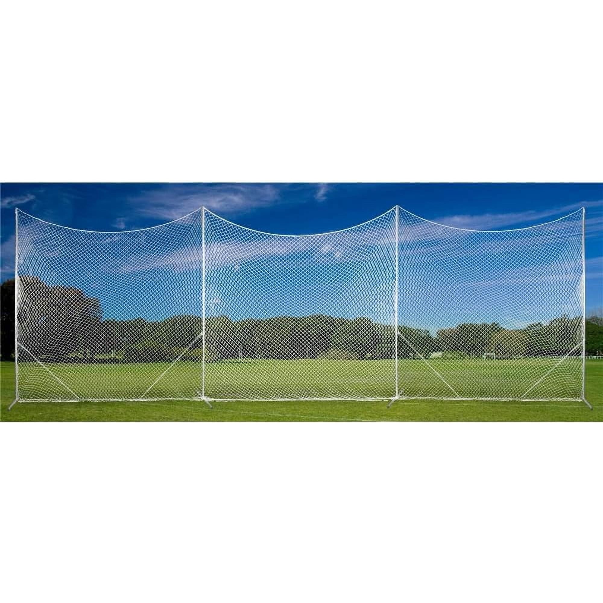Champion Sports Lacrosse Backstop Net: Ball Barrier for Training, Practice and Drills - Field Organizer for Stray Balls, White