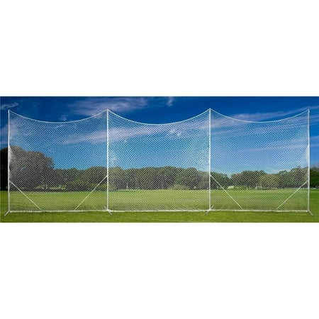 Champion Sports Lacrosse Backstop Net: Ball Barrier for Training, Practice and Drills - Field Organizer for Stray Balls, White