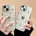 thumbnail image 2 of Bling Glitter 3D Bow Stars Clear Phone Case Compatible with iPhone Case (Bow,iPhone 15 Plus), 2 of 6