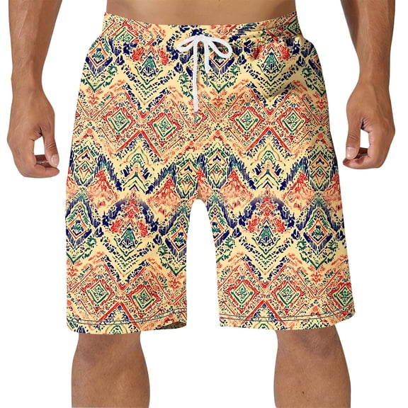 Ceisia Men's Quick Dry Swim Trunks with Pockets Elastic Waist Drawstring Mesh Lining Beach Shorts Up to 5XL Gifts for Father