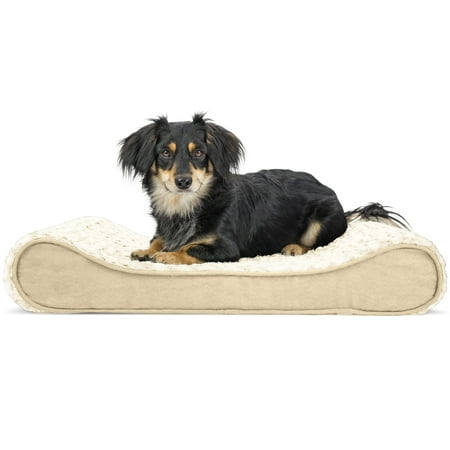 UPC: 0842229104493 | FurHaven Pet Products Ultra Plush Luxe Lounger Orthopedic Pet Bed for Dogs & Cats – Cream Medium