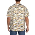thumbnail image 3 of Balery cartoon dog Pattern Men's Casual Button Down Shirt Short Sleeve Textured Summer Cuban Beach Shirts-Large, 3 of 5