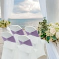 thumbnail image 2 of Spandex Chair Sashes Bands 50 PCS Stretch Chair Ties Bows with Buckle Slider for Wedding Party Banquet Decoration (Light Purple), 2 of 7