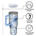 thumbnail image 4 of OBREWU Pioneer Flower Tumbler with Handle and Lid,Pioneer Flower 40oz Double Wall Vacuum Insulated Tumbler,Cups Gift for Women and Men, 4 of 7