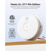 SITERWELL Smoke Detector, Hardwired Interconnected, Photoelectric Smoke Alarm with 9V Backup Battery, Fire Alarm with Test/Silence Button, ETL-9th Listed, GS562A, 10 Packs