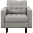 thumbnail image 2 of LexMod Empress Upholstered Armchair, 4-Inch, Light Gray, 2 of 5