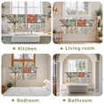 thumbnail image 6 of Elegant Spring Floral Tier Curtains, Summer Botanical Farmhouse Light Filtering Kitchen Curtains, 2Pcs Rod Pocket Half Window Treatments Panels for Sink Cafe Cabinet Camper 27.5x24 Inches, 6 of 9