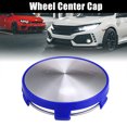 thumbnail image 2 of Unique Bargains 4pcs Car Blue with Silver Tone Sticker 60mm Dia 5 Clips Wheel Tyre Center Hub Caps Cover, 2 of 6