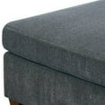 thumbnail image 3 of 37 Inches Fabric Upholstered Wooden Ottoman- Gray, 3 of 5