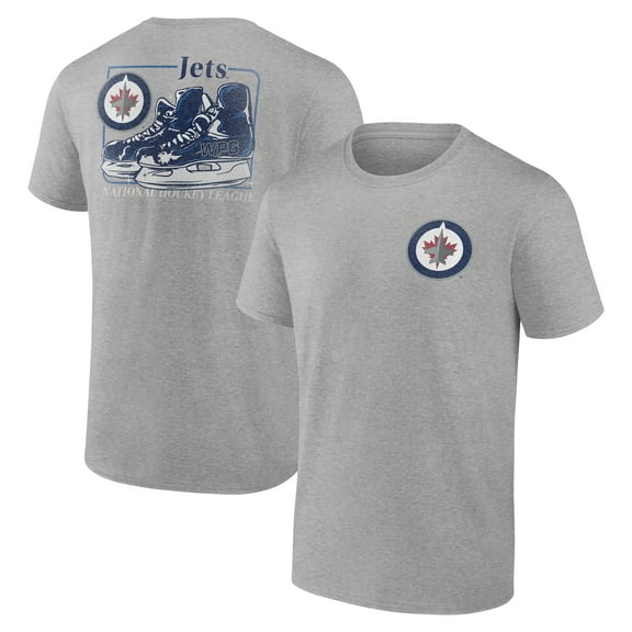 Men's Heather Gray Winnipeg Jets Glory Skates T-Shirt