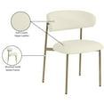 thumbnail image 2 of Meridian Furniture Lupita Cream Vegan Leather Dining Chair (Set of 2), 2 of 8