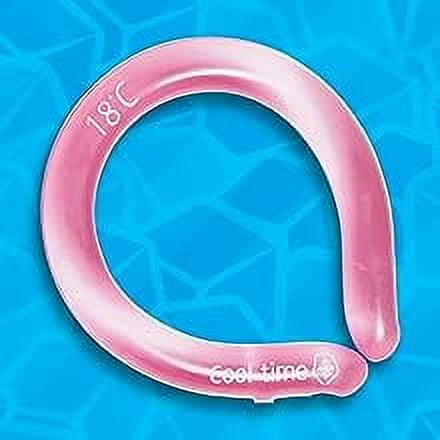 Neck Cooling Tube, Wearable Cooling Neck Wraps for Summer Heat, Hands Free Cold Pack, Reusable Neck Cooler (Pink)