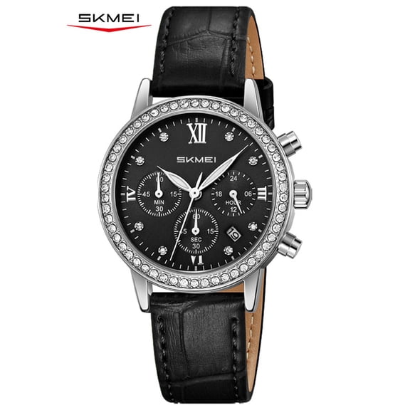 SKMEI Watch for Women with Stopwatch and Date, Quartz Elegant Lightweight Look for Office and Daily Wear