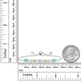 thumbnail image 3 of Gem Stone King 1.58 Ct Blue Apatite Sky Blue Aquamarine 925 Silver and 10K Yellow Gold Lab Grown Diamond Adjustable Infinity Bracelet for Women Mother's Mom Wife Her, 3 of 3