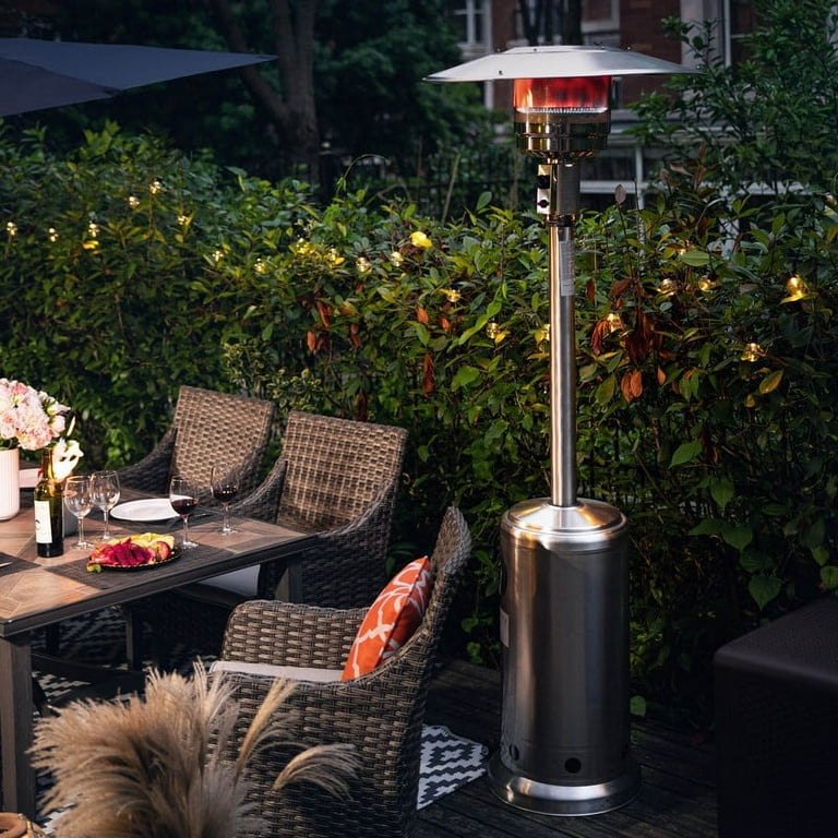 Nuu Garden Patio Heater Propane Gas, Stainless Steel, 46,000 BTU