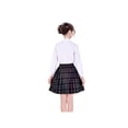 thumbnail image 4 of 3 Pcs Uniforme Scolaire Filles Chemise Blanche Jupe Col Nœud 7-8 Ans, 4 of 6