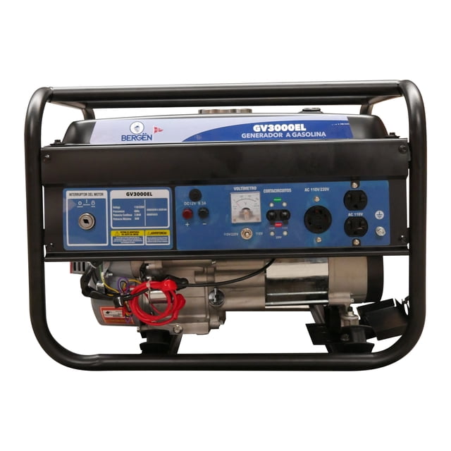 GENERADOR DE LUZ BERGEN GV3000EL ARRANQUE ELECTRICO 2800W C/MOTOR GAS. 7HP