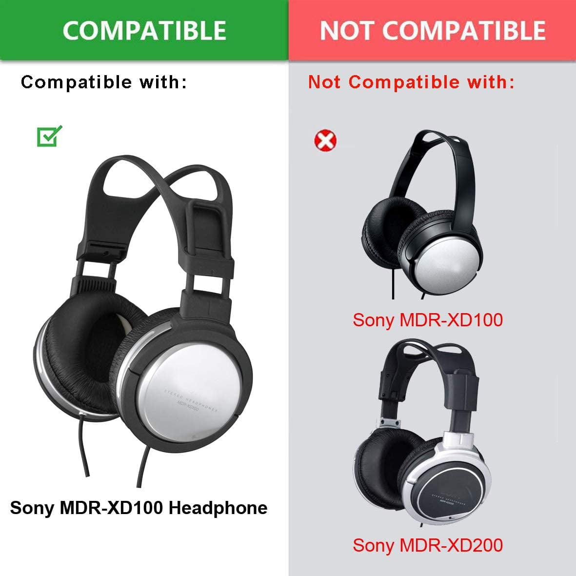 Replacement Cushion Ear Pads Earmuff earpads Pillow Cover for Sony  mdr-xd100 Headphones | Walmart Canada