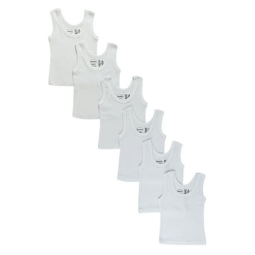 Bambini White Tank Tops, 6pk (Baby Boys or Baby Girls, Unisex)