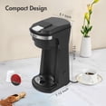 thumbnail image 1 of Aiosa 2 in 1 Single Serve Kcup Coffee Maker (6-14Oz), 800W Fast Brew, Compact Design with Reusable Filter, One-Button Auto Shut-Off, Travel, 1 of 1