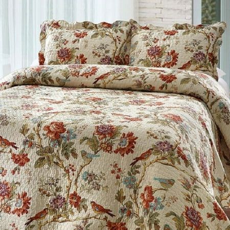 - Bay colony quilts by Patch Magic Finch Orchard Queen Quilt with two pillow shams set