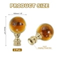 thumbnail image 2 of Uxcell 2pcs 1/4-27 Lamp Finial Cap Knob, Clear Round Ball Shaped Crystal, Gold Tone, 2 of 6